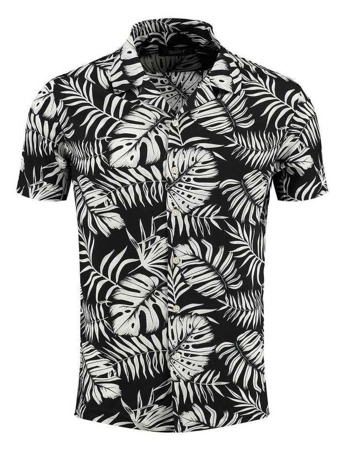 Key Largo Hawaiihemd Herren Hawaii Freizeit Hemd Havanna MSH00009 Regular Kurzarm Kentkragen Gemustert von Key Largo