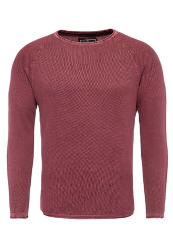 KEY LARGO Herren Thomas Round Neck Pullover, Bordeaux red (1303), L von KEY LARGO
