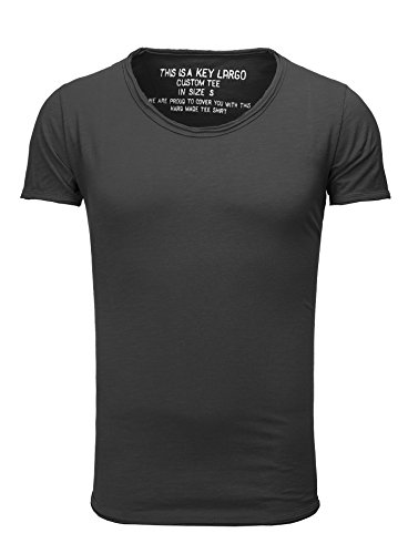 Key Largo Herren T-Shirt Basic BREAD NEW round grau anthrazit L von KEY LARGO