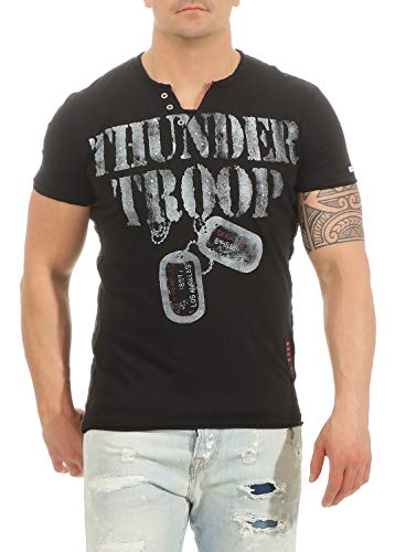 KEY LARGO Herren T-Shirt Thunder Troop Button (Military) von KEY LARGO