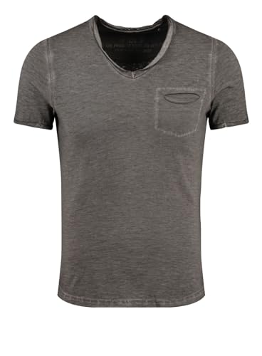 KEY LARGO Herren Uni Basic T-Shirt Soda tiefer V-Ausschnitt Slim fit einfarbig Vintage Look T00619 von KEY LARGO