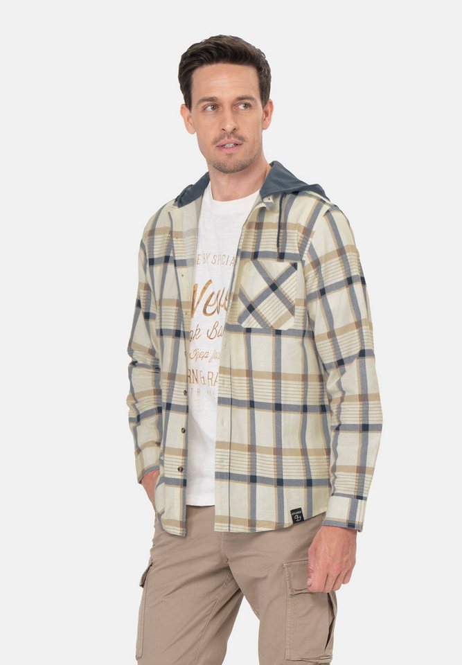 Key Largo Langarmhemd MSH KLCATANIA 1/1 hoodie-checks von Key Largo