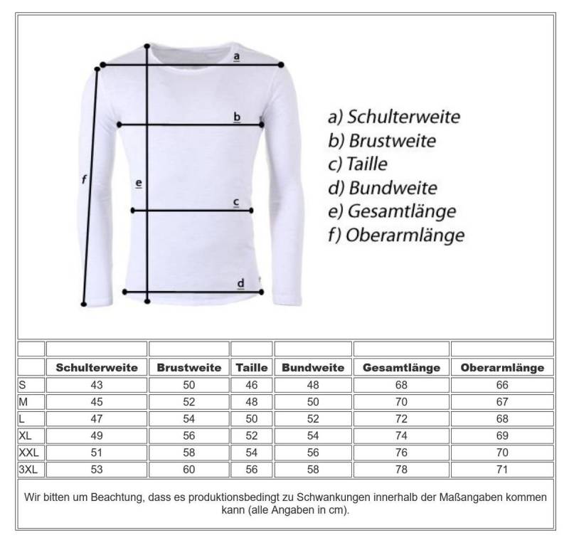 Key Largo Langarmshirt Cheese vintage Look uni Basic MLS00033 Rundhalsauschnitt unifarben langarm slim fit von Key Largo