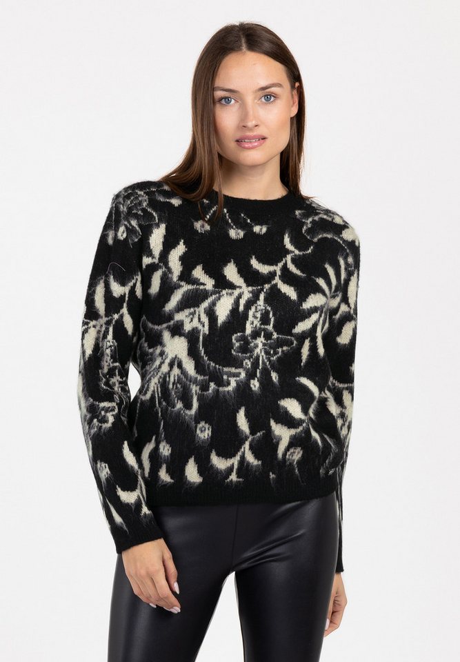 Key Largo Rundhalspullover WKN PLANT round (1-tlg) von Key Largo