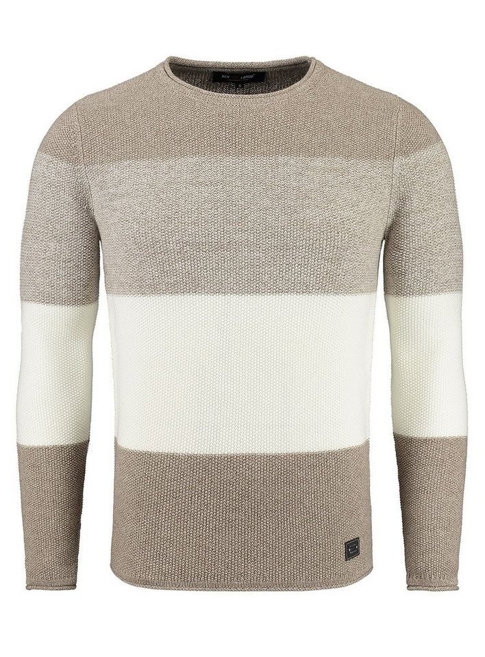 Key Largo Strickpullover Jogi für Herren kontrast Look gestreift MST00087 von Key Largo