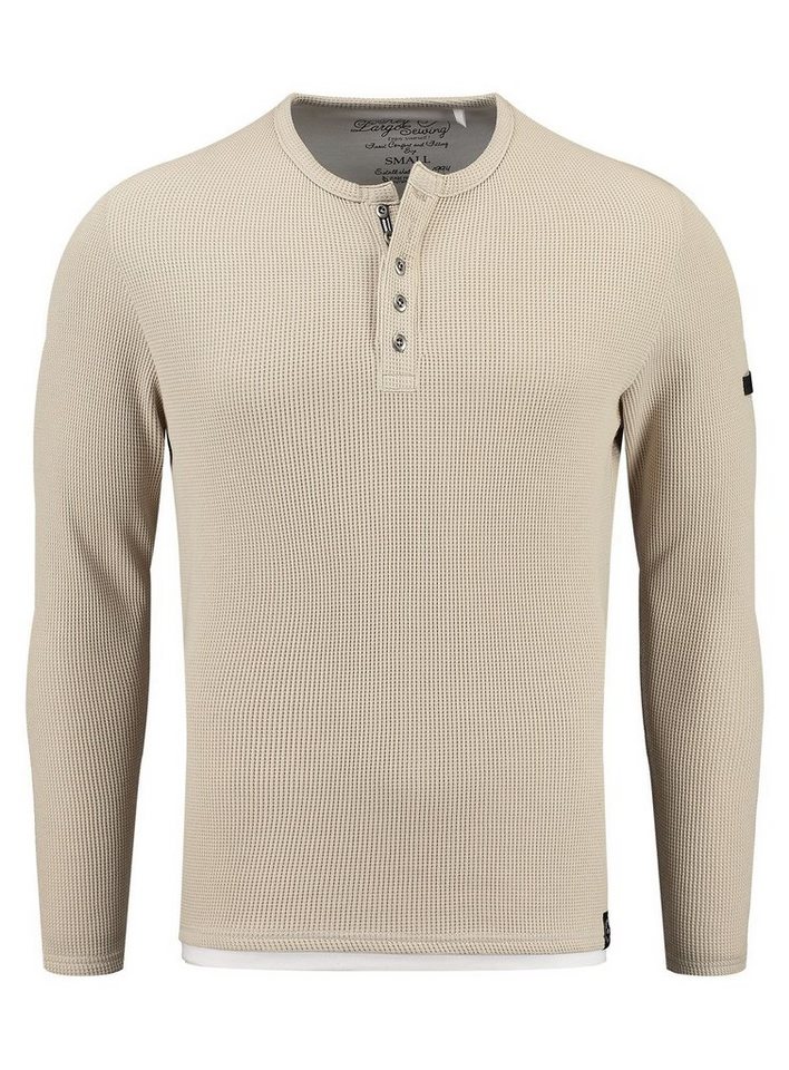 Key Largo Strickpullover Sandro für Herren double Layer Look einfarbig körperbetont MSW00161 von Key Largo