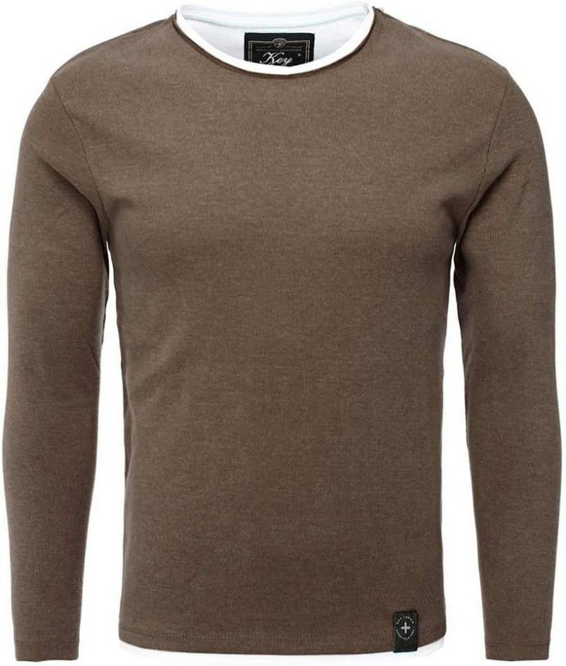 Key Largo Strickpullover für Herren Sarasota 2in1 Feinstrick Sweatshirt double Look MSW00064 von Key Largo