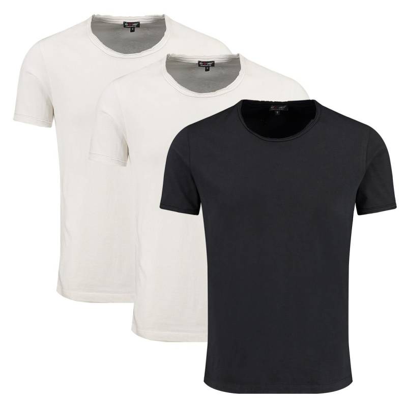 Key Largo T-Shirt Freeze vintage Look uni Basic MT00500 Rundhalsauschnitt unifarben kurzarm slim fit von Key Largo