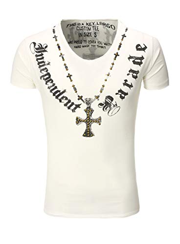Key Largo T-Shirt T Independent V-Neck Kreuz Nieten Print weiß M Key Largo T-Shirt T Independent V-Neck Kreuz Nieten Print weiß M von KEY LARGO