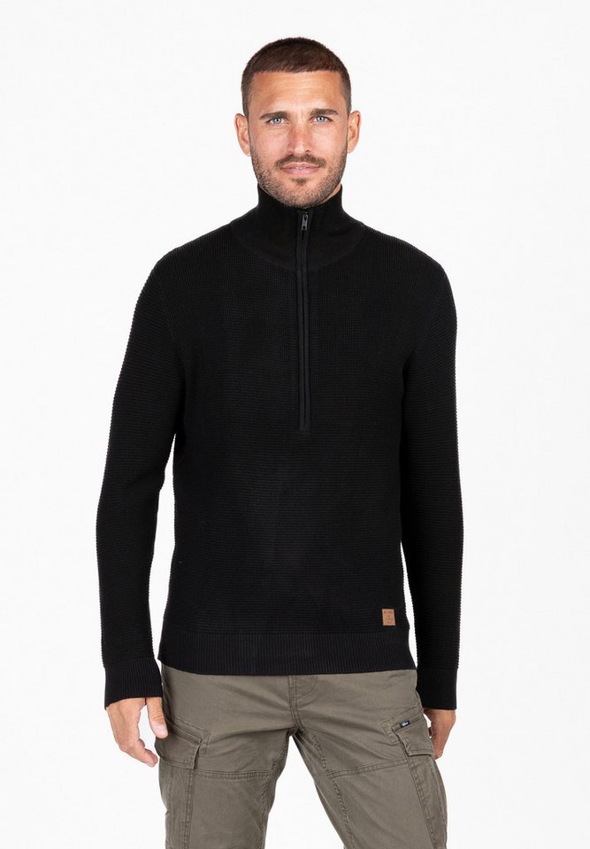 Key Largo Stehkragenpullover MST KLTOTTENHAM troyer-zip von Key Largo