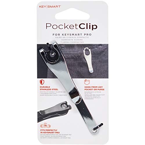 KeySmart Deep Carry Taschen Clip - Zubehör Schlüsselhalter (Silber) von KeySmart