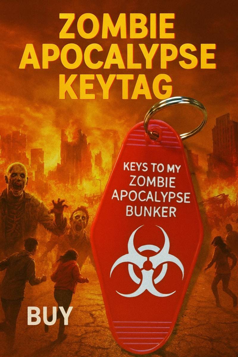 Keys To My Zombie Apocalypse Bunker Schlüsselanhänger von KeyTagsRUSdotcom