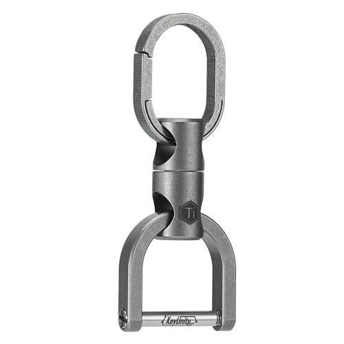 KeyUnity KA40L Drehbarer Schlüsselanhänger mit D-Ring-Schlüsselschäkel, schlüsselanhänger Herren Auto, Drehbarer Schlüsselorganisator aus Titan Keychain Quick Release von KeyUnity