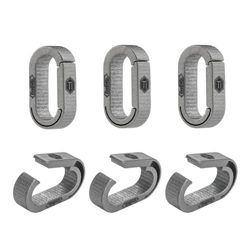KeyUnity KA41SW Mini Split Titan Keyring Quick Release Key, Flache Schlüsselringe aus Schlüsselring Schlüsselkarabiner für die Verbindung von Haus Autoschlüssel (Anzahl hängt vom Hauptbild ab) von KeyUnity