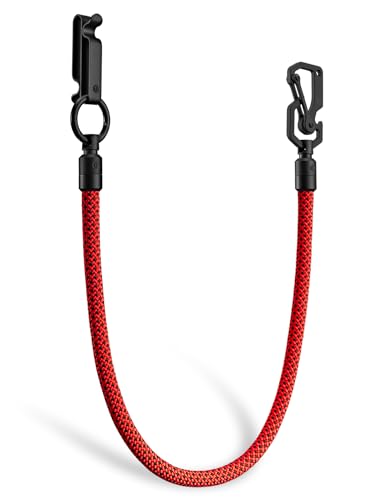 KeyUnity KD02BR Titanium Karabiner Gürtel Clip Brieftasche Kette geflochtenes Seil, Hip Hop Hosen Kette Jeans Schlüsselanhänger Zubehör für Männer von KeyUnity