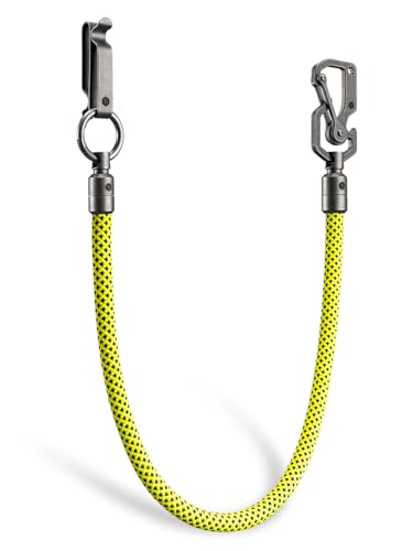 KeyUnity KD02SY Titanium Carabiner Belt Clip Wallet Chain Braided Rope, Hip Hop Pants Chain Jeans Keychain Accessoire für Männer KeyUnity KD02SY Titanium Carabiner Belt Clip Wallet Chain Braided Rope, Hip Hop Pants Chain Jeans Keychain Accessoire für Männer von KeyUnity
