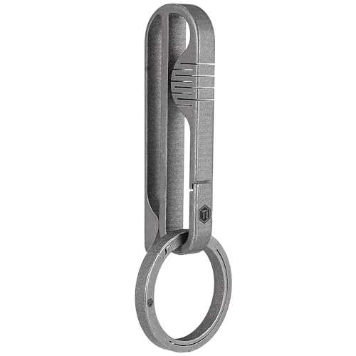 KeyUnity KM20 Titan Gürtelschlaufe Schlüsselanhänger Clip mit Schlüsselring, Schnellverschluss Clip für Schlüssel Taille Gürtel Schlüsselanhänger für Hüftgürtel, Hosen, Jeans von KeyUnity