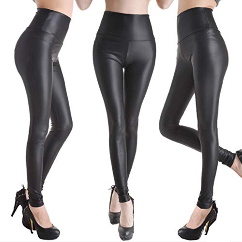 Keybella Damen Kunstleder - Leggings, hohe Taille, Schwarz M Keybella Damen Kunstleder - Leggings, hohe Taille, Schwarz M von Keybella