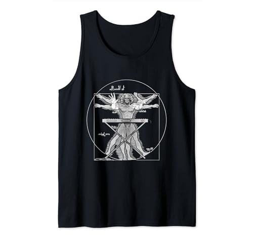 Vitruvian Keyboardspieler Leonardo Da Vinci Vitruvian Man Tank Top Vitruvian Keyboardspieler Leonardo Da Vinci Vitruvian Man Tank Top von Keyboard Instrument The Vitruvian Man Apparel