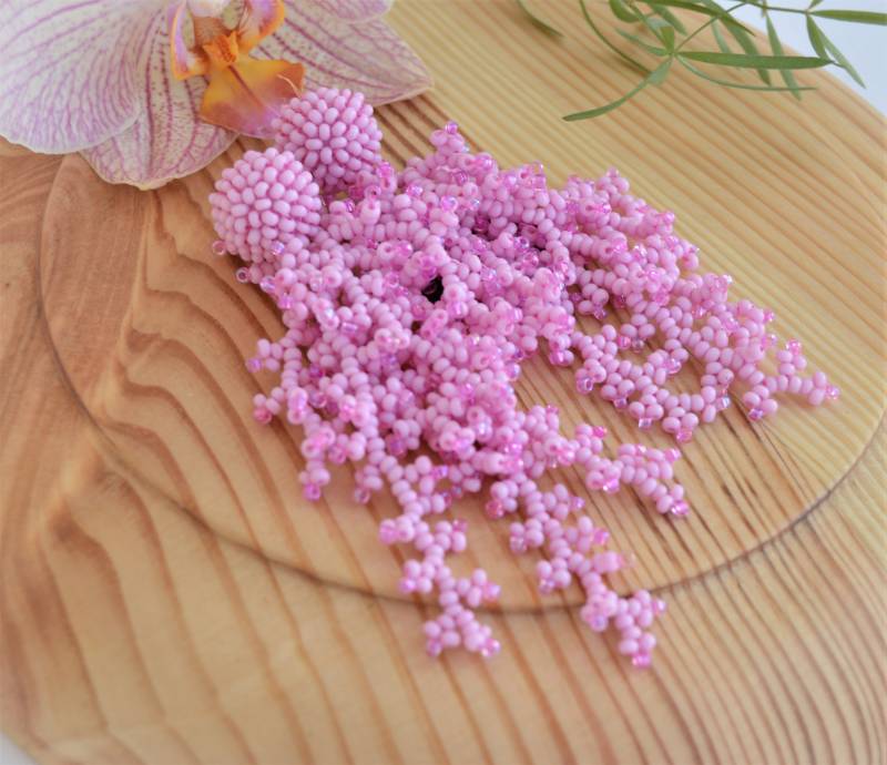 Rosa Perlen Fransen Ohrringe Quaste Koralle Schmuck Geschenk Für Frauen | Für| Ihre Sommer von KeychainbyMirami8888