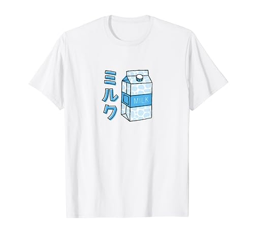 Japanisch Milk Kawaii Anime Girl 90s Otaku Aesthetic Milch T-Shirt Japanisch Milk Kawaii Anime Girl 90s Otaku Aesthetic Milch T-Shirt von Keyglaz