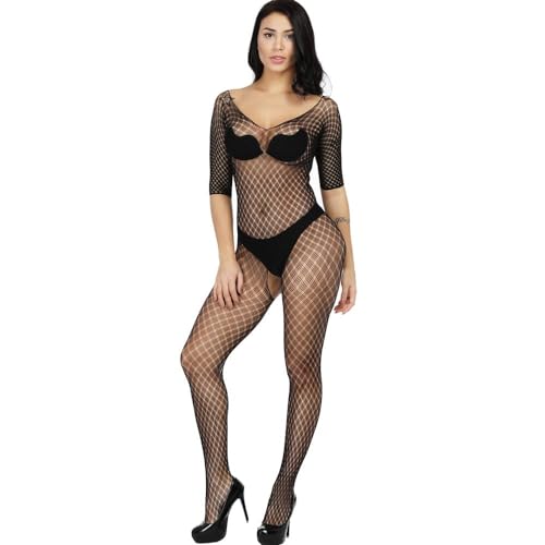KeyinBox Catsuits Bodystocking Sexy Dessous Damen für sex Unterwäsche Catsuit Ouvert Unterwsche Dessous Netz Bodysuit Erotische Bodystockings für von KeyinBox