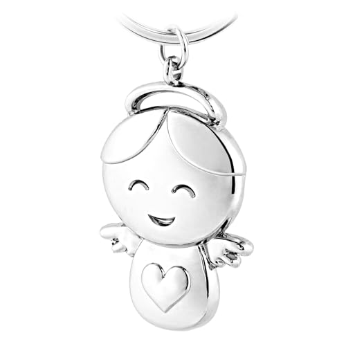 Keyly Schutzengel Schlüsselanhänger - Engel mit Herz und Heiligenschein - Hochwertiger Glücksbringer aus Metall - In Geschenkbox Keyly Schutzengel Schlüsselanhänger - Engel mit Herz und Heiligenschein - Hochwertiger Glücksbringer aus Metall - In Geschenkbox von Keyly