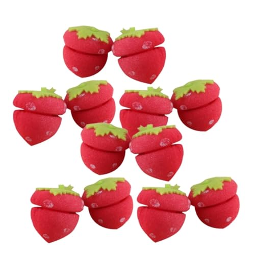 12pcs Heatless Hair Curlers for Women - Foam Strawberry Sponge Roller for Overnight Curls, DIY Hair Styling Tools, Soft Wavy Curls (12 PCS, 1) von KeyoGoS