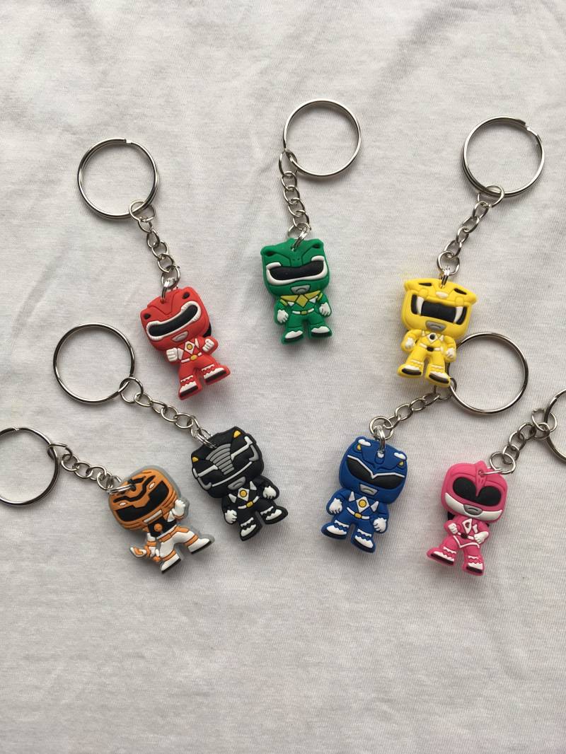 Power Rangers Schlüsselringe/Schlüsselanhänger | Cartoons Süß Emo Kinder Goth Spaß Jake Finn Minec Japan Kitsch 90S von KeyringKrew