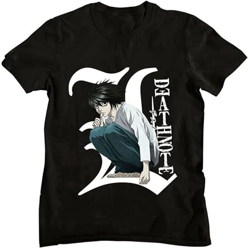 Death Note L Shirt 2022 Graphic T-Shirt Black S von Keyru
