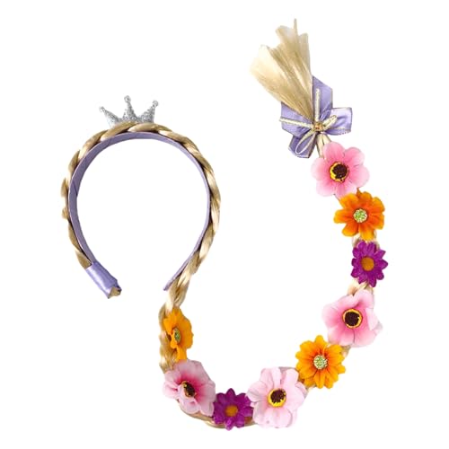 Keyubria Stirnbandperücke, Prinzessinstirnbänder für Mädchen - Safe Girls Perücke | Buntes langes Styling weicher hautfreundlicher realistischer Cosplay -Partyspielzeug für Kinder von Keyubria