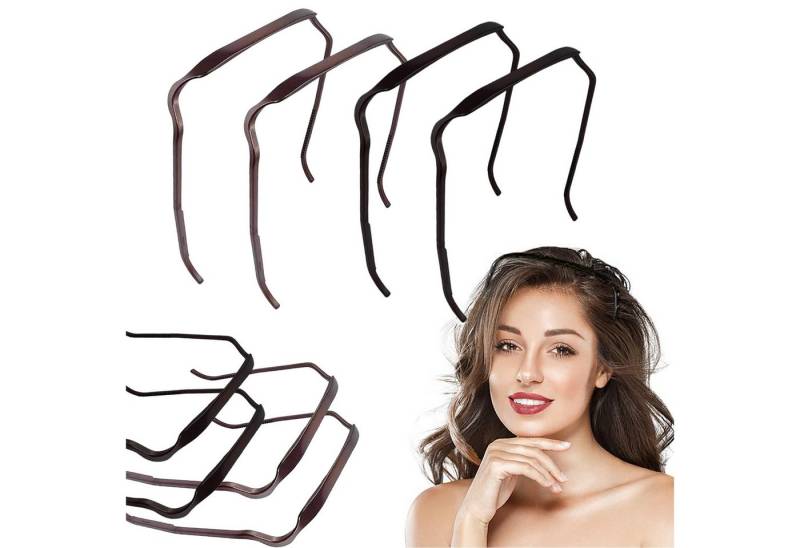 Keyura Haarband 4 Stück quadratischer Haarreife für lockiges Haar, unsichtbar, Sonnenbrille, geeignet für alle lockigen Frisuren, 4-tlg., Rutschfestes Stirnband für Sport Fitness Tägliches, Hair Hoop Headband Accessories für Volume,Style Hair für Damen,Mädchen von Keyura