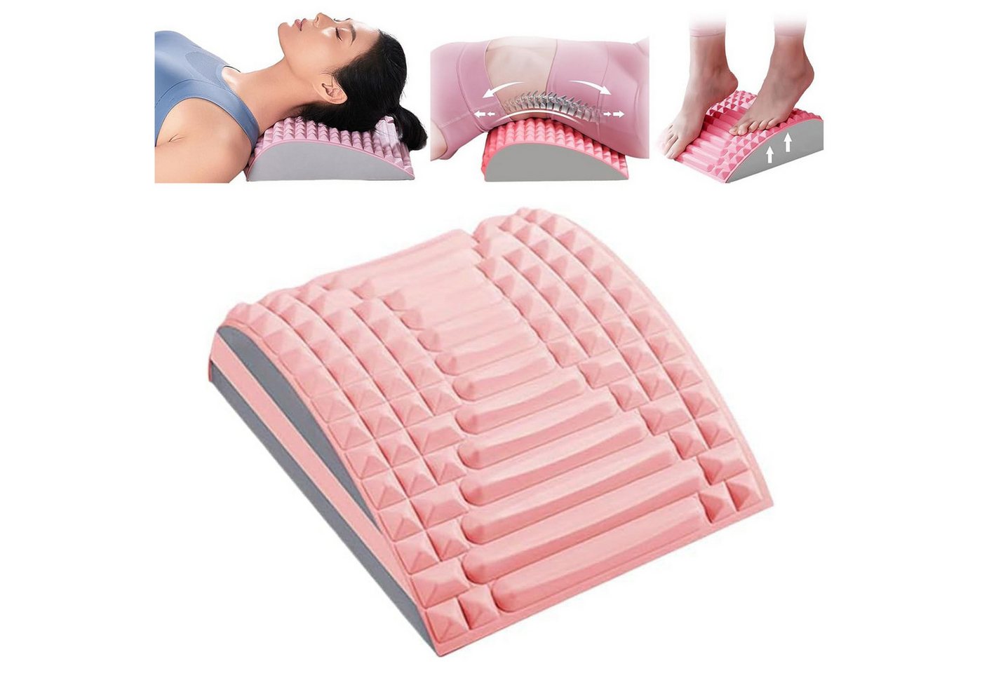 Keyura Rückenstabilisator Rückenmassagegerät und Nackenstrecker 4 in 1 Rückenstrecker Massage (Gezielte Schmerzlinderung,Haltungskorrektur,Robust & pflegeleicht, Fördert Entspannung, steigert die Durchblutung und reduziert Stress), Für Nacken, oberen und unteren Rücken sowie die Lendenwirbelsäule von Keyura