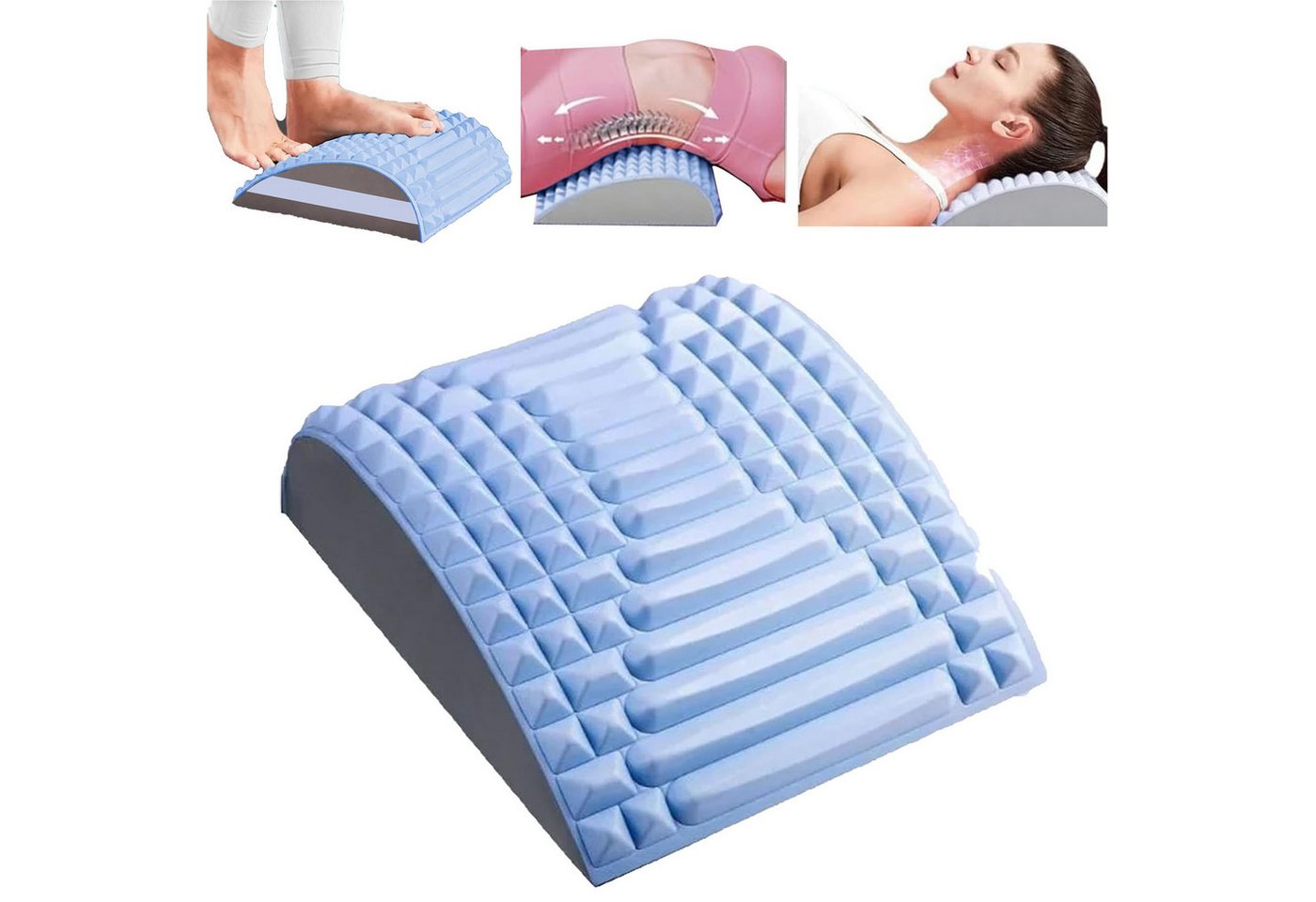 Keyura Rückenstabilisator Rückenmassagegerät und Nackenstrecker 4 in 1 Rückenstrecker Massage (Gezielte Schmerzlinderung,Haltungskorrektur,Robust & pflegeleicht, Fördert Entspannung, steigert die Durchblutung und reduziert Stress), Für Nacken, oberen und unteren Rücken sowie die Lendenwirbelsäule von Keyura