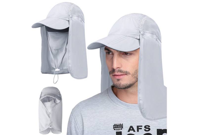 Keyura Sonnenhut Sonnenhut mit Abnehmbarer Halsklappe,Nackenklappe UV-Schutz Sonnenhüte (Herren & Damen Sommer Fischerhut mit Nackenklappe Sonnenschutz Kappe, Wide Brim Mesh Sun Hat, Safari Hat, Foldable,Verstellbarer Kinnriemen) Schutzhüte Wanderhut für Außenbereich, Camping, Wandern, Gehen, Reisen von Keyura