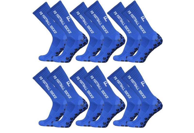 Keyura Sportsocken 6 Paare Fußballsocken mit Punktkleber Rutschfest Hochelastisch 39-46 (Sportsocken Fußball Anti Rutsch Grip Fußball Socken, Socken Sportsocken für Herren Damen Fussball Basketball Laufen) für Wanderungen,Radtouren,Ballspiele,Laufen,Workouts und überall dort von Keyura