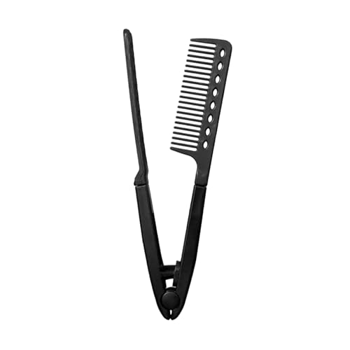 Kezvmhy Gerader Kamm für dickes Haar, langes kurzes Haarstyling, V-förmig, gerader Haarkamm, Anfängerfreundlicher, rutschfester ergonomischer Griff für Frauen, Mädchen, tolles Werkzeug für Zuhause und von Kezvmhy