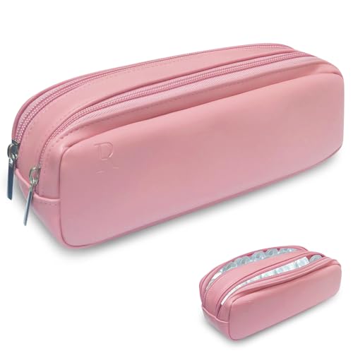Kezzfpa Tragbarer Organizer für tägliche Kontaktlinsen, Einweg-Kontaktlinsenspender, Reise-Aufbewahrungsbox mit klar beschrifteten R & L, farbige Kontaktlinsen-Aufbewahrungsbox (Rosa) von Kezzfpa