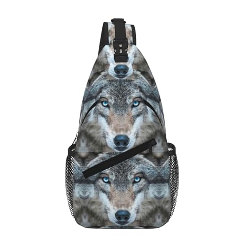 Blue Eyes Wolf Crossbody-Tasche für Herren und Damen Blue Eyes Wolf Crossbody-Tasche für Herren und Damen von Kfjghhl