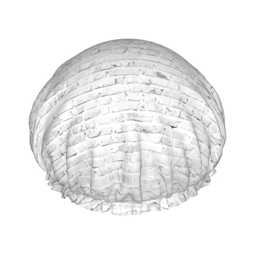 Brick Wall Shower Caps Women Reusable Large Shower Cap Men Quickdry Care Hair Long Short Kids Bath von Kfjghhl