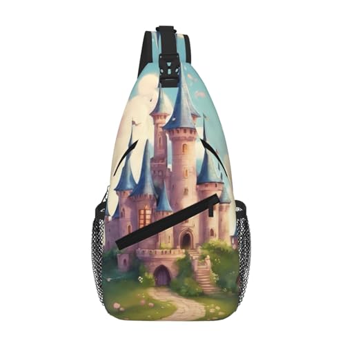 Cute Fairy Tale Castle04 Umhängetasche, Umhängetasche, Brusttasche, Schultergurt, Hüfttasche, für Herren und Damen Cute Fairy Tale Castle04 Umhängetasche, Umhängetasche, Brusttasche, Schultergurt, Hüfttasche, für Herren und Damen von Kfjghhl