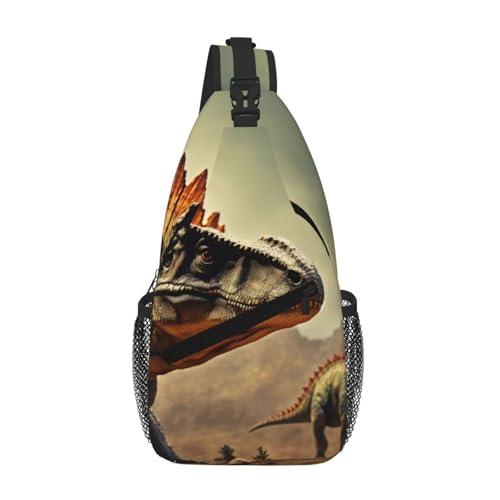 Dinosaurier-Umhängetasche, Umhängetasche, Brusttasche, Schultergurt, Hüfttasche, für Herren und Damen von Kfjghhl