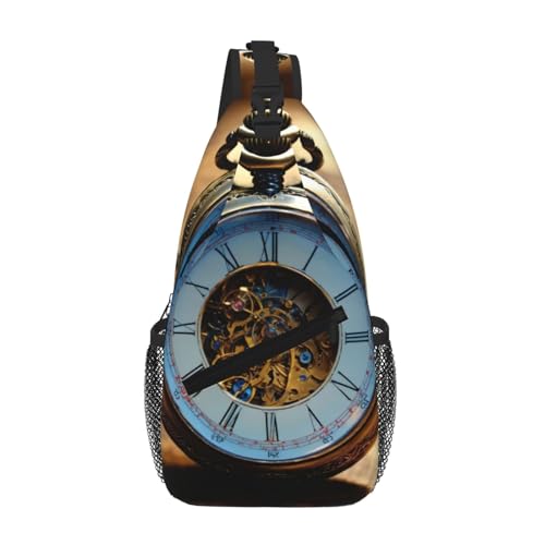 Gears Clock Bronze Century Crossbody Schultertasche Brusttasche Schultergurt Taille Bauchtasche Herren Damen von Kfjghhl