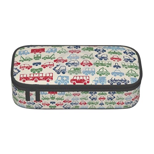 Kfjghhl Auto Federmäppchen Groß Mädchen Jungen Niedlich Federmäppchen Sekundäre Große Kapazität Reißverschlussfächer von Kfjghhl