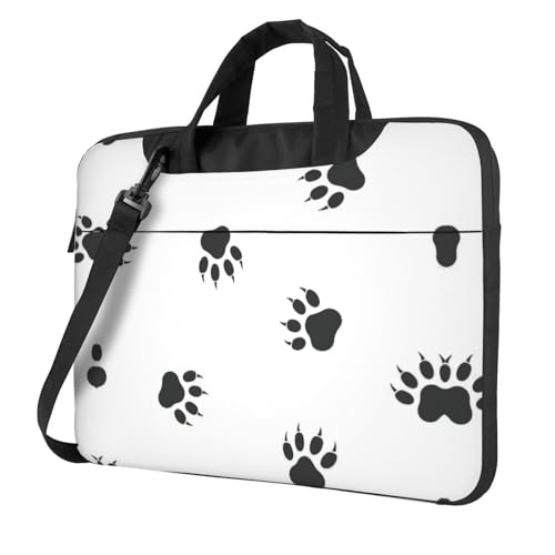 Kfjghhl Classic Bear Paw Laptoptasche Aktentasche Pad Notebookfach Elegante Businesstasche Separate Büro, Schwarz , 14 inch Kfjghhl Classic Bear Paw Laptoptasche Aktentasche Pad Notebookfach Elegante Businesstasche Separate Büro, Schwarz , 14 inch von Kfjghhl