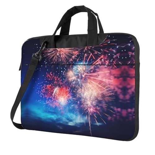 Kfjghhl Classic Fireworks Laptoptasche Aktentasche Pad Notebookfach Elegante Businesstasche Separate Büro, Schwarz , 13 inch Kfjghhl Classic Fireworks Laptoptasche Aktentasche Pad Notebookfach Elegante Businesstasche Separate Büro, Schwarz , 13 inch von Kfjghhl