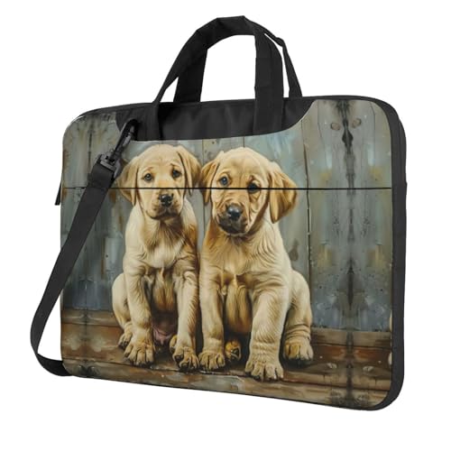 Kfjghhl Classic Puppies Hund Laptoptasche Aktentasche Pad Notebookfach Elegante Businesstasche Separates Büro, Schwarz , 15.6 inch Kfjghhl Classic Puppies Hund Laptoptasche Aktentasche Pad Notebookfach Elegante Businesstasche Separates Büro, Schwarz , 15.6 inch von Kfjghhl