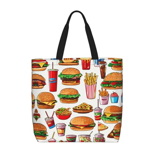 Kfjghhl Fast-Food-Tragetasche, großes Fassungsvermögen, Hand-/Schulter-Reißverschluss, für Damen, Mädchen, Ladentasche, Arbeit, Uni, Alltag Kfjghhl Fast-Food-Tragetasche, großes Fassungsvermögen, Hand-/Schulter-Reißverschluss, für Damen, Mädchen, Ladentasche, Arbeit, Uni, Alltag von Kfjghhl