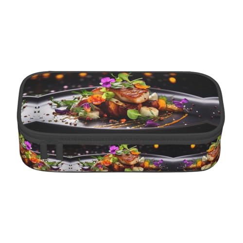 Kfjghhl Federmäppchen für Lebensmittelfotografie, großes Federmäppchen für Mädchen und Jungen, niedliches Federmäppchen, zweites großes Fassungsvermögen, Reißverschlussfächer von Kfjghhl