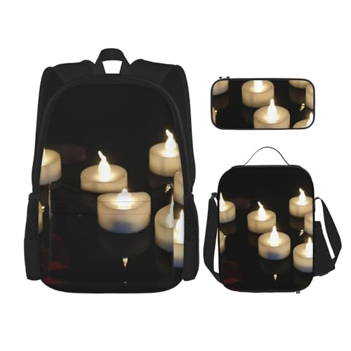 Kfjghhl Federmäppchen mit Kerzen, Rucksack, Lunchtasche, Jungen, Mädchen, Schule, Büchertasche, Set, College, Laptop, Studenten, Sommer Kfjghhl Federmäppchen mit Kerzen, Rucksack, Lunchtasche, Jungen, Mädchen, Schule, Büchertasche, Set, College, Laptop, Studenten, Sommer von Kfjghhl